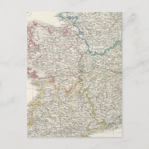 Cartão Postal Mapa do Atlas da Irlanda