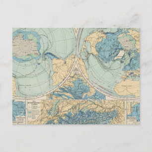 Cartão Postal Mapa do Atlas Eisverbreitung