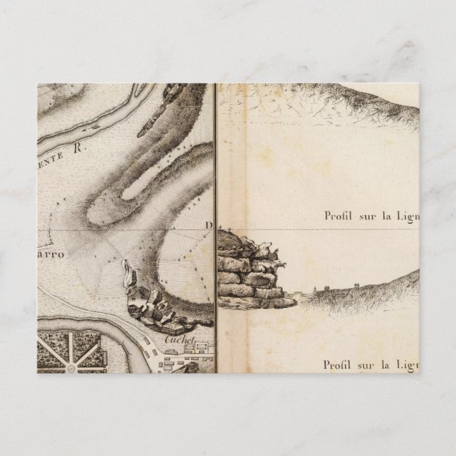 Cartão Postal Mapa do Atlas La Charente (Frente)