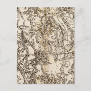 Cartão Postal Mapa do Atlas Morvan