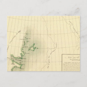 Cartão Postal Mapa do Atlas na Gronelândia