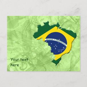 Cartão Postal mapa do Brasil