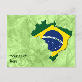 Cartão Postal mapa do Brasil
