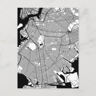 Cartão Postal Mapa do Brooklyn Nova York