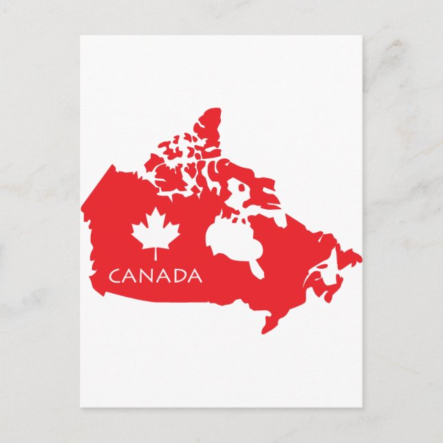 Cartão Postal Mapa Do Canadá (Frente)