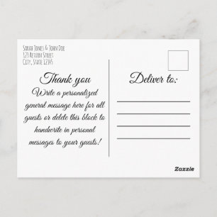 Cartão Postal Mapa do Cartão-Postal Simples Obrigado