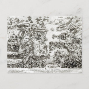 Cartão Postal Mapa do Cerco de Malta em 1565