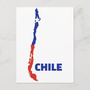 Cartão Postal mapa do Chile