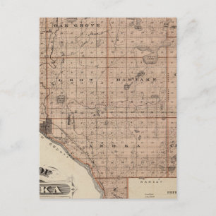 Cartão Postal Mapa do condado de Anoka, Minnesota