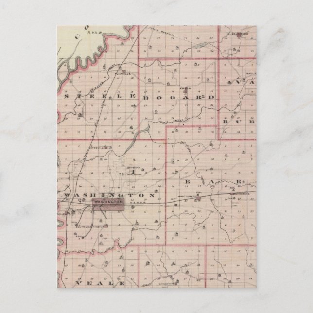 Cartão Postal Mapa do Condado de Daviess (Frente)