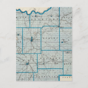 Cartão Postal Mapa do Condado de Dubois