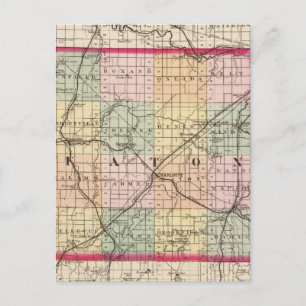 Cartão Postal Mapa do Condado de Eaton, Michigan