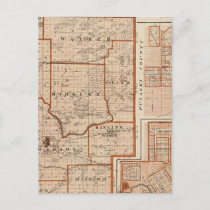 Cartão Postal Mapa do Condado de Jasper