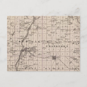 Cartão Postal Mapa do Condado de Montgomery, Estado de Iowa