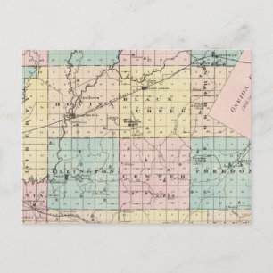 Cartão Postal Mapa do Condado de Outagamie, Estado de Wisconsin