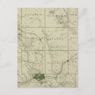 Cartão Postal Mapa do Condado de Polk, Estado de Iowa