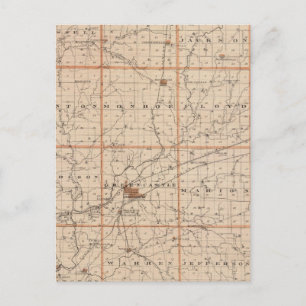 Cartão Postal Mapa do Condado de Putnam