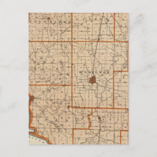 Cartão Postal Mapa do Condado de Sullivan