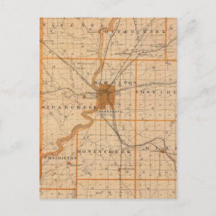 Cartão Postal Mapa do Condado de Vigo