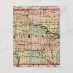 Cartão Postal Mapa do Condado de Washington, Michigan