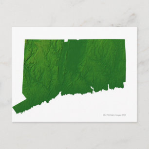 Cartão Postal Mapa do Connecticut 2