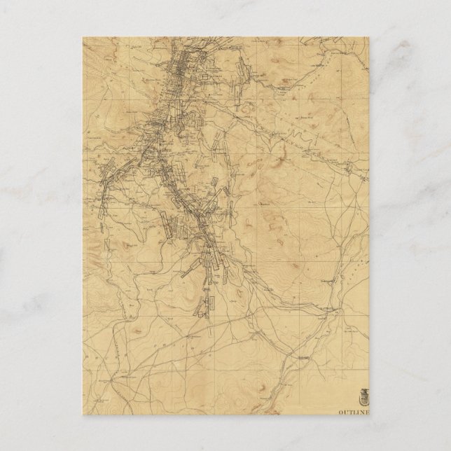 Cartão Postal Mapa do distrito de Washoe, Nevada (Frente)