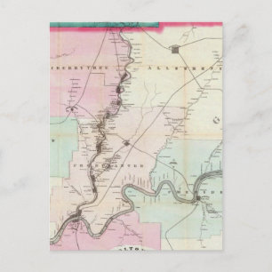 Cartão Postal Mapa Do Distrito Petrolífero Da Pensilvânia