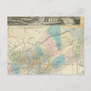 Cartão Postal Mapa do Estado da Califórnia