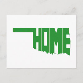 Cartão Postal Mapa do Estado da Casa Verde de Oklahoma