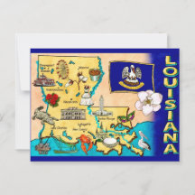 Mapa do Estado da Louisiana