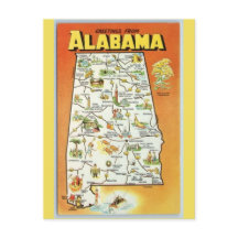 Mapa do Estado do Alabama