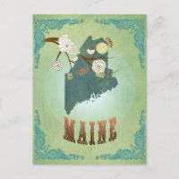 Mapa do Estado do Maine - Verde