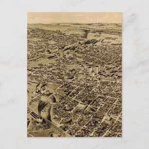 Cartão Postal Mapa do Forte do Pictório Vintage com TX (1891)