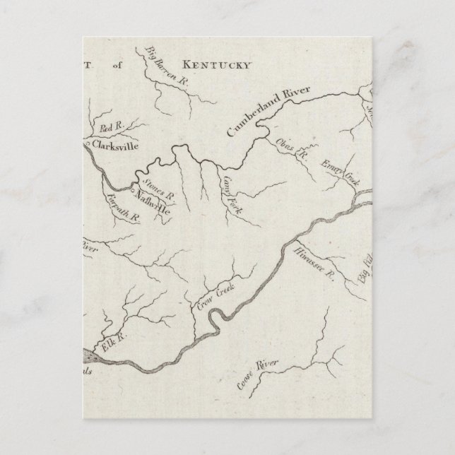 Cartão Postal Mapa do Governo do Tennessee (Frente)