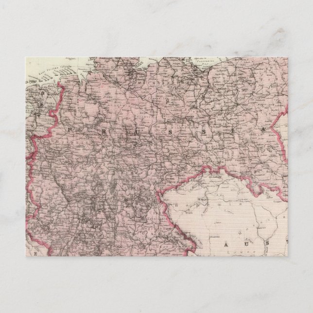 Cartão Postal Mapa do Império Alemão (Frente)