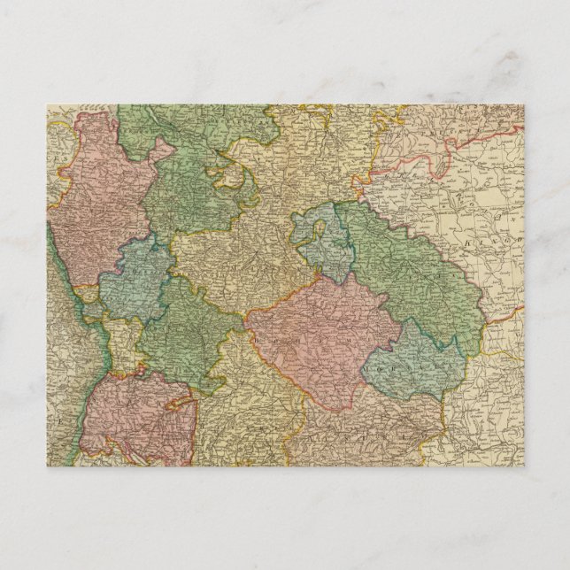 Cartão Postal Mapa do Império Alemão (Frente)