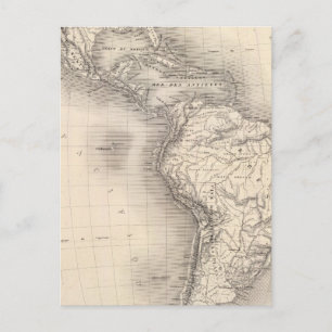 Cartão Postal Mapa do Império Espanhol nas Américas