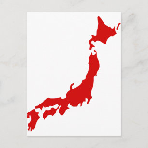 Cartão Postal Mapa do Japão