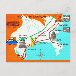 Cartão Postal Mapa do Japão