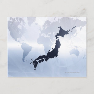 Cartão Postal Mapa do Japão 2