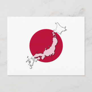 Cartão Postal Mapa do Japão - ascensão solar