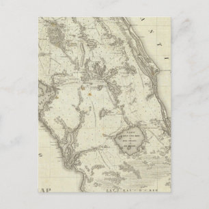 Cartão Postal Mapa Do Lugar De Guerra Na Flórida