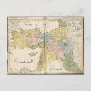 Cartão Postal Mapa do Médio Oriente do Atlas Cedo (1803)