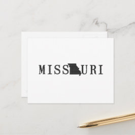 Cartão Postal Mapa do Missouri em forma de letra Escuro de Palav