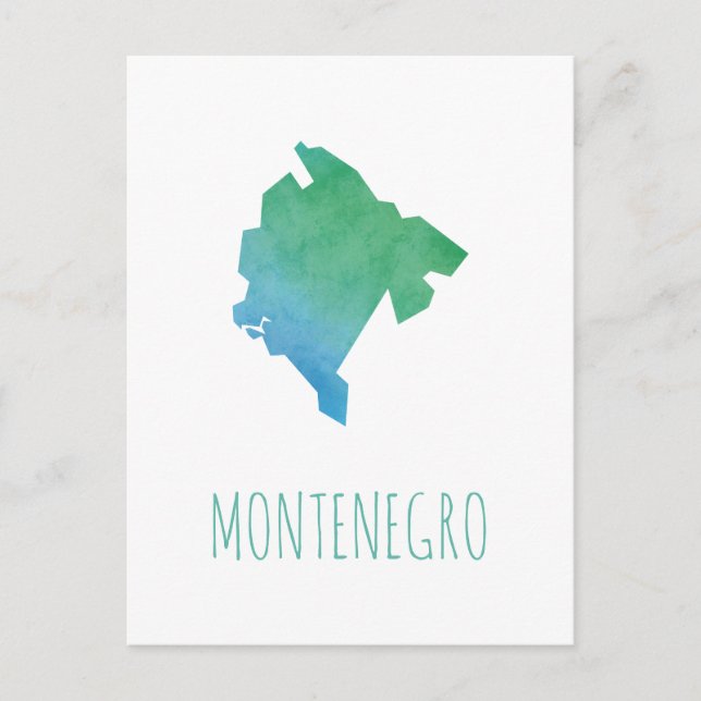Cartão Postal Mapa do Montenegro (Frente)