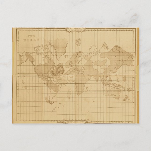 Cartão Postal Mapa do mundo (Frente)