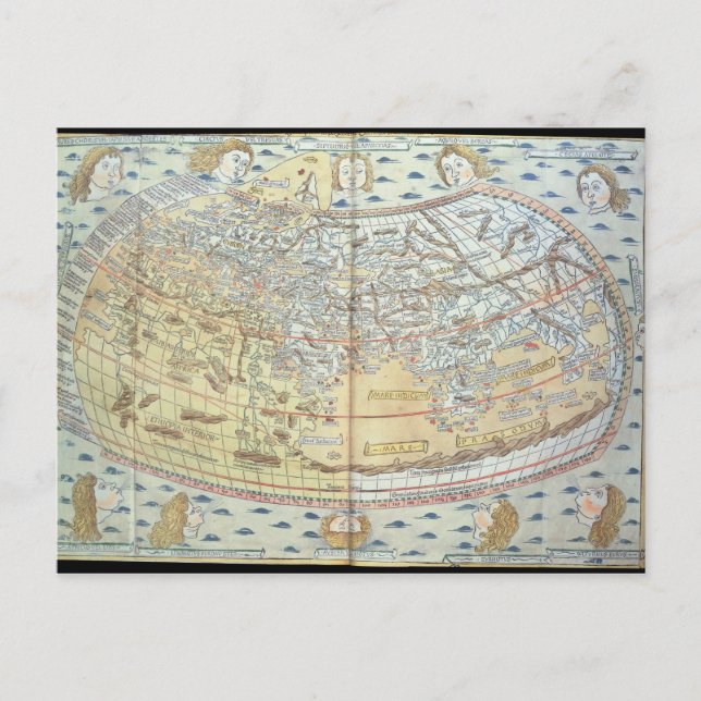 Cartão Postal Mapa do mundo 2 (Frente)