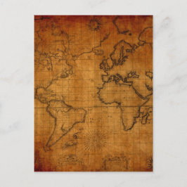 Cartão Postal Mapa do mundo antigo