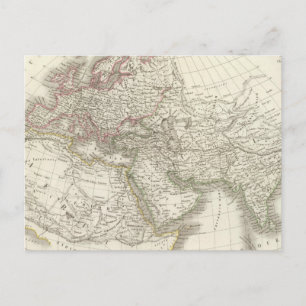 Cartão Postal Mapa do Mundo conhecido pelos antigos