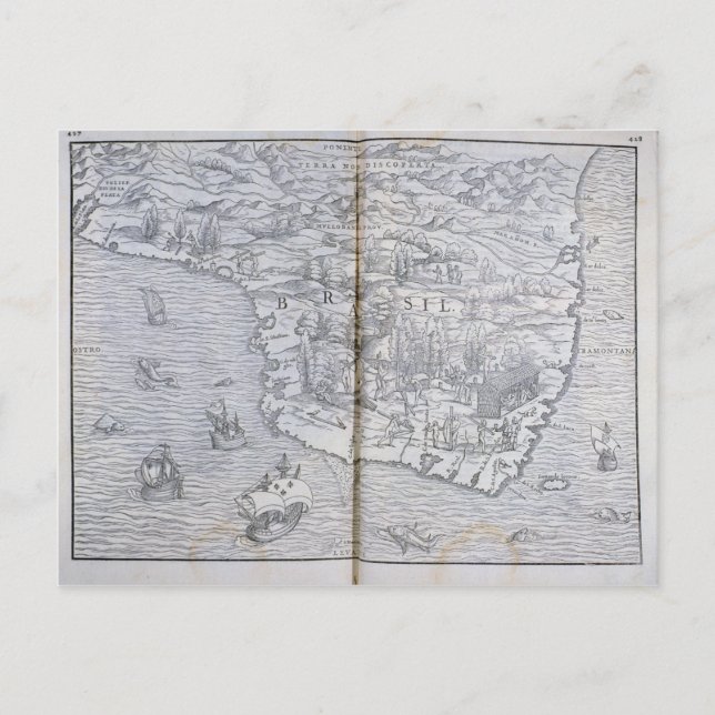 Cartão Postal Mapa do Nordeste do Brasil (Frente)